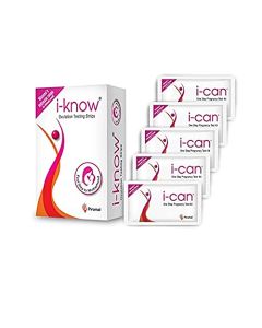 i-know Ovulation Detection Kit + i-can Pregnancy Test Device 5 Units (Combo Pack)