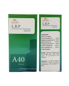Allen A40 L.B.P. (Low Blood Pressure) Drops 30 ml