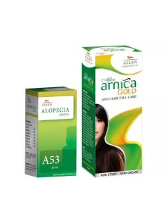 Allen Hair Care Combo Pack of A53 Alopecia Drop 30ml & Arnica Gold Anti-Hairfall Care Oil 110ml