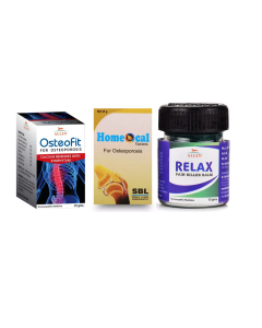 Anti Osteoporosis Advance Combo Pack (Osteofit 25gm Tablet + Relax Pain Killer Balm + SBL Homeocal Tablets)