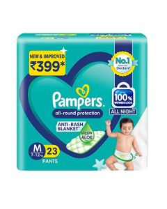 Pampers All round Protection Pants, Lotion with Aloe Vera (M) 23 Count