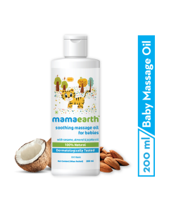 Mamaearth Babies Soothing Massage Oil - Sesame, Almond & Jojoba Oil 200 ml