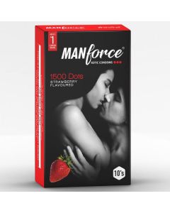 Manforce 1500 Dots Xotic Condom Strawberry