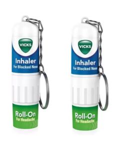 Vicks Roll-On Inhaler 2-In-1 Relief, 1.5 ml (Pack of 2)