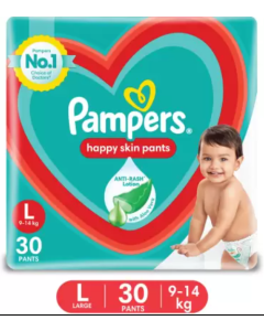 Pampers Happy Skin Diaper Pants - L (30 Pcs)