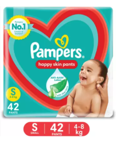 Pampers Happy Skin Diaper Pants - S (42 Pcs)