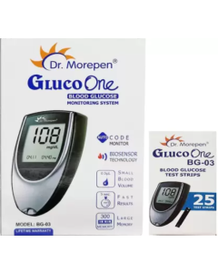 Dr. Morepen BG 03 Gluco-one Glucometer with 25 Test Strips Combo