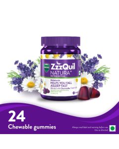 Vicks ZZZQuil Natura Chewable Gummies 24's