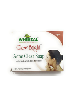 Wheezal Glow Bright Acne Clear Soap - Berberis & Sandalwood 75 gm