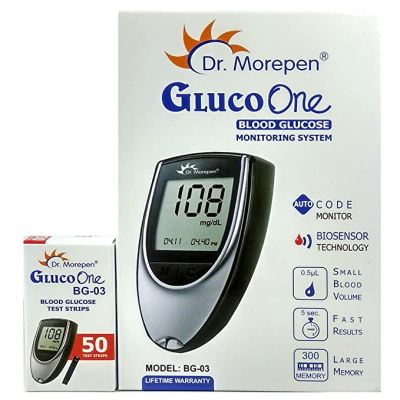Dr. Morepen BG 03 Gluco-one Glucometer with 50 Test Strips Combo