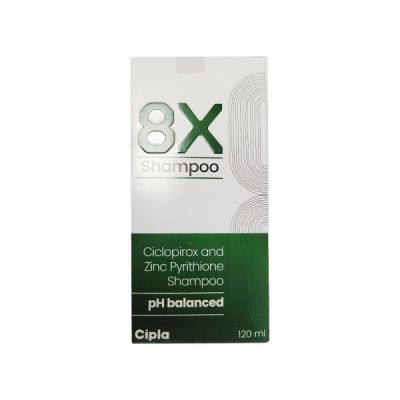 8X Anti Dandruff Shampoo For Damaged Hair Fall Control (120ml)