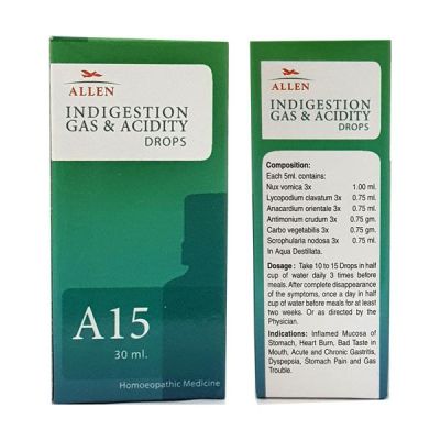 Allen A15 Indigestion Gas & Acidity Drops 30 ml