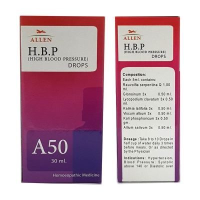 Allen A50 H.B.P (High Blood Pressure) Drops 30 ml