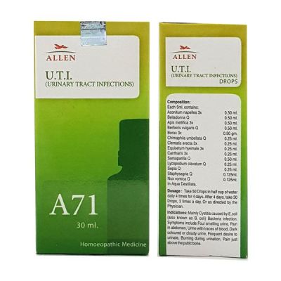 Allen A71 U.T.I. (Urinary Tract Infections) Drops 30 ml
