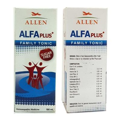 Allen Alfa Plus Sugar Free Family Tonic 100 ml