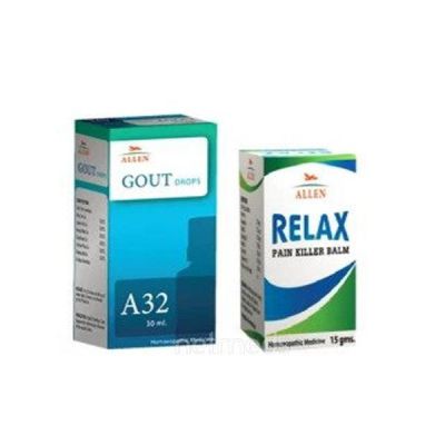 Allen Anti Gout Combo Pack (A32 + Relax Pain Killer Balm)