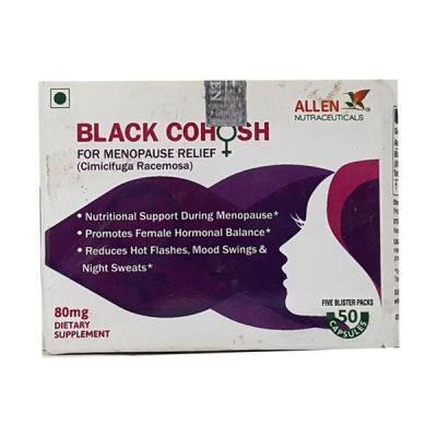 Allen Nutraceutical Black Cohosh 80 mg Capsule 50's