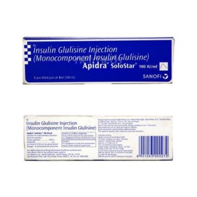 Apidra Solostar 100iu Pre Filled Pen Of 3ml Solution For Injection