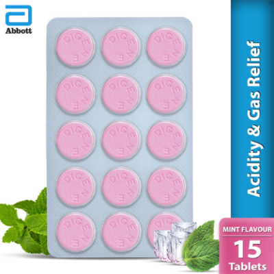 Digene Acidity & Gas Relief Tablets - Mint Flavour 15's