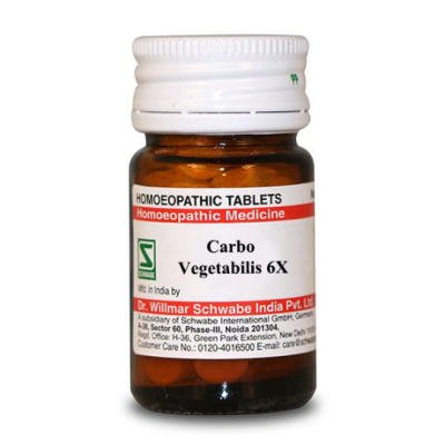 Dr. Willmar Schwabe Carbo Vegetabilis 6X Tablet 20 gm