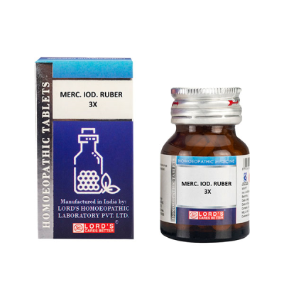 Lord's Trituration Merc Iod Ruber 3X Tablet 25 gm