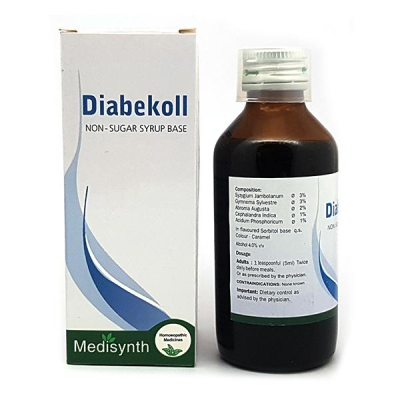 Medisynth Diabekoll Non-Sugar Syrup 125 ml