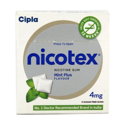 Nicotex Mint Plus Flavour 4mg Chew Gum Tablet 9'S