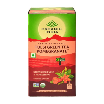 Organic India Tulsi Green Bags - Pomegranate 25's