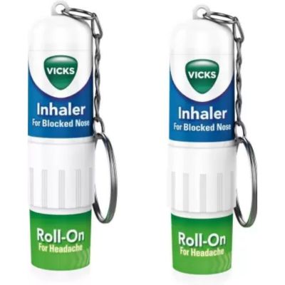 Vicks Roll-On Inhaler 2-In-1 Relief, 1.5 ml (Pack of 2)