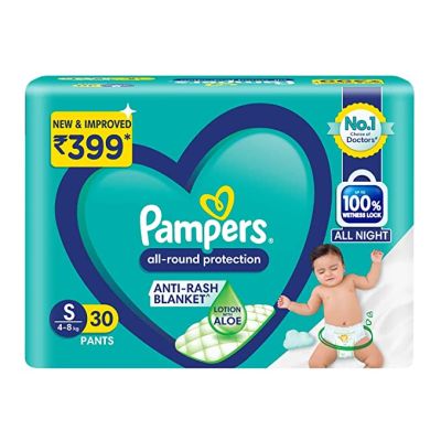 Pampers All round Protection Pants, Lotion with Aloe Vera (S) 30 Count