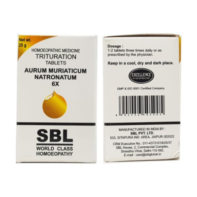 SBL Aurum Muriaticum Natronatum 6X Tablet 25 gm
