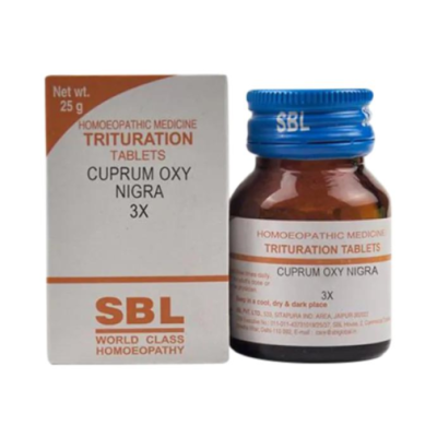 SBL Cuprum Oxydatum Nigra 3X Tablet 25 gm