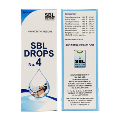 SBL Drops No.4 for Hypertension 30 ml