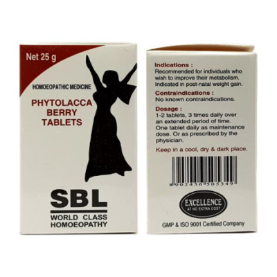 SBL Phytolacca Berry Tablets 25 gm