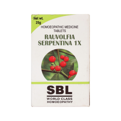 SBL Rauvolfia Serpentina 1X Tablet 25 gm