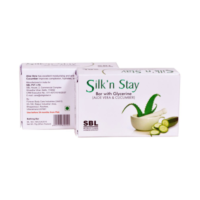 SBL Silk N Stay Bar (Glycerine+Aloe Vera+Cucumber) 75 gm