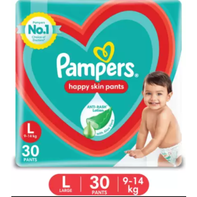 Pampers Happy Skin Diaper Pants - L (30 Pcs)