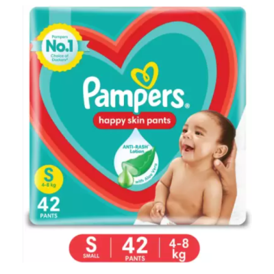 Pampers Happy Skin Diaper Pants - S (42 Pcs)