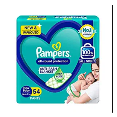Pampers All round Protection Pants, Lotion with Aloe Vera (MB) 54 Count 