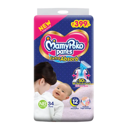 MamyPoko Pants Extra Absorb Diaper for Babies - NewBorn