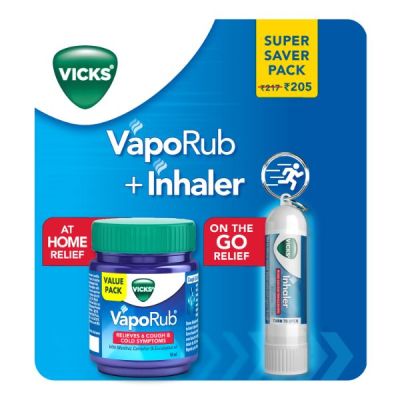 Vicks Super Saver Combo Pack (VapoRub 50 ml + Inhaler 1's)
