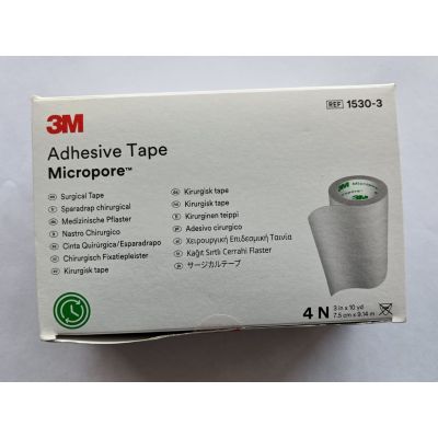 3M Micropore Tape (3") 7.5 cm x 9.14 m - Pack of 4
