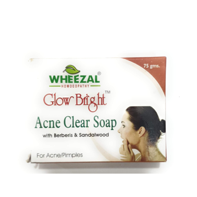 Wheezal Glow Bright Acne Clear Soap - Berberis & Sandalwood 75 gm