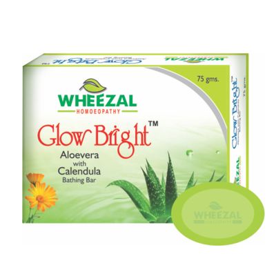 Wheezal Glow Bright Aloevera with Calendula Bathing Bar 75 gm