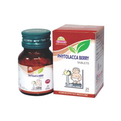 Wheezal Phytolacca Berry Tablet 25 gm