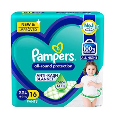 Pampers All round Protection Pants, Lotion with Aloe Vera (XXL) 16 Count