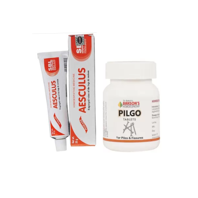 Bakson's Anti Piles Combo (Pilgo Tablet + Aesculus Ointment)