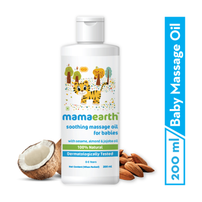 Mamaearth Babies Soothing Massage Oil - Sesame, Almond & Jojoba Oil 200 ml