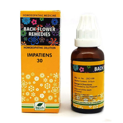 New Life Bach Flower Impatiens 30 Liquid 30 ml