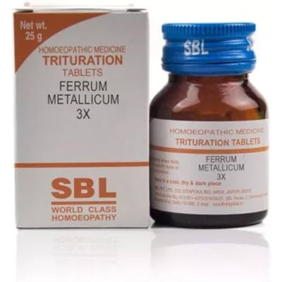 SBL Ferrum Metallicum 3X Tablet 25 gm